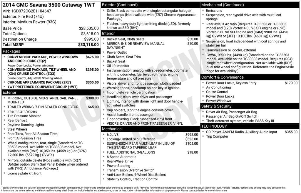 2014 GMC Savana Cutaway 21