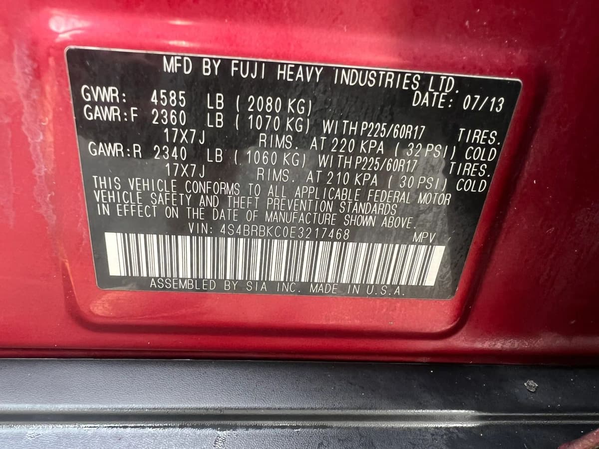 2014 Subaru Outback 29
