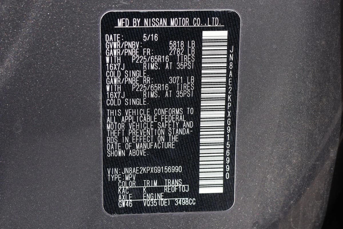 2016 Nissan Quest 15