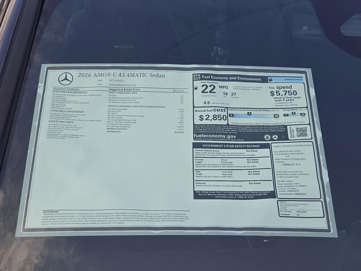 2026 Mercedes-Benz C-Class Sedan 19