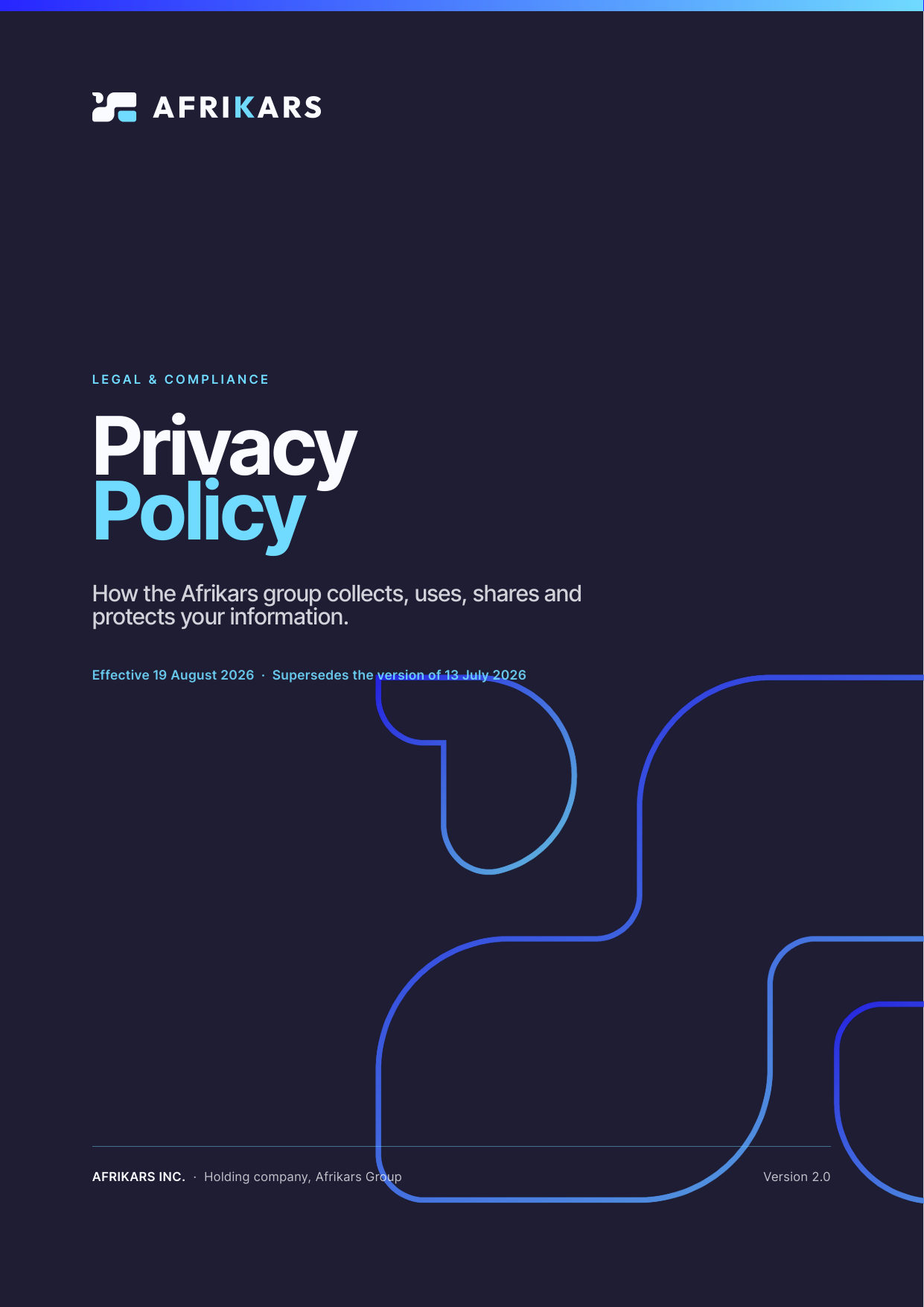 Privacy policy, page 1