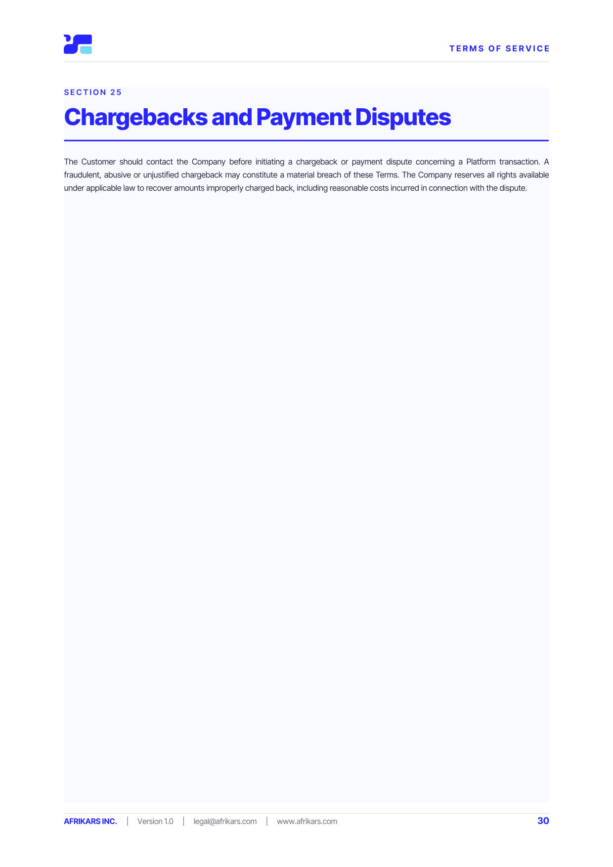 Terms of Service, page 30