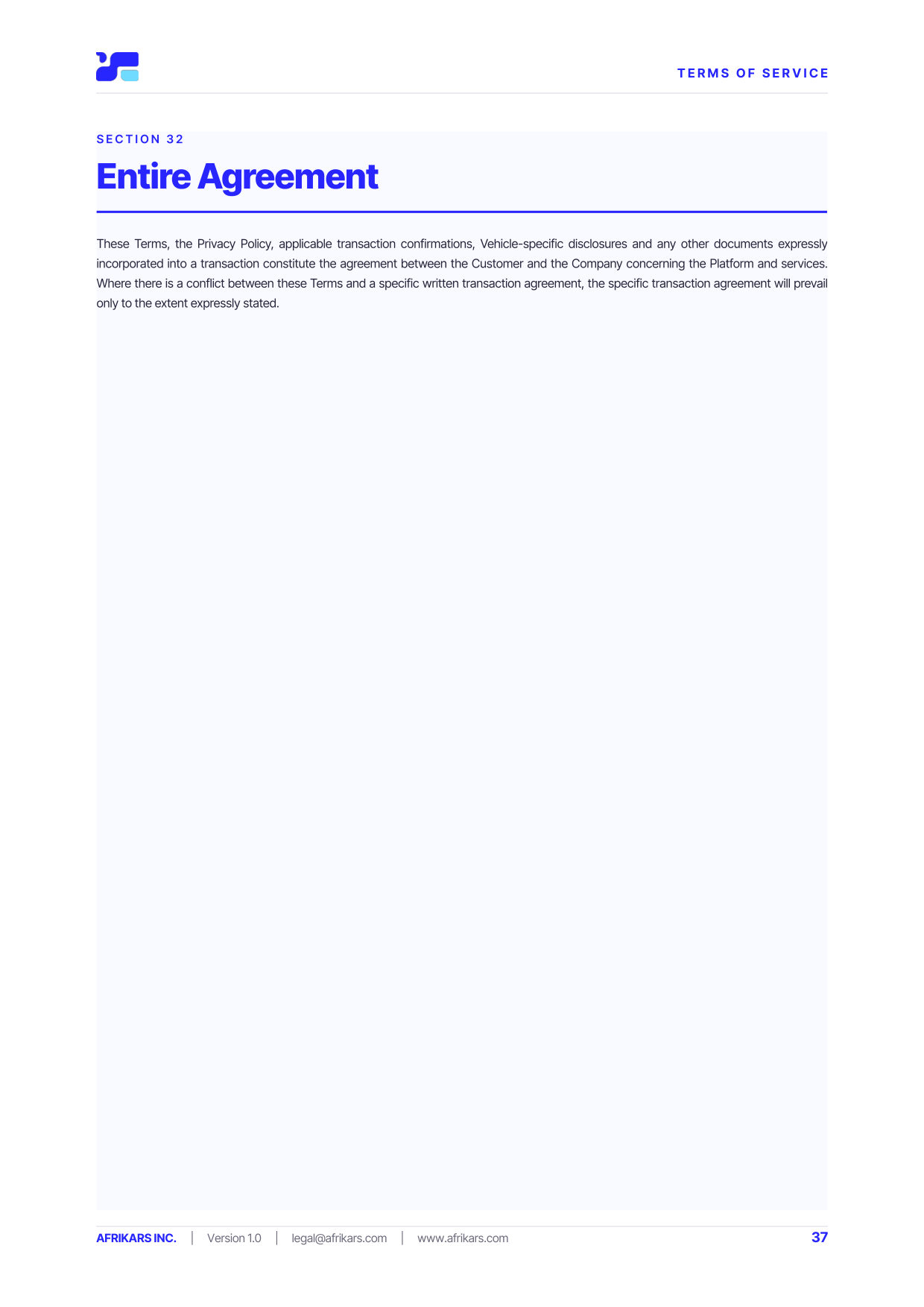 Terms of Service, page 37